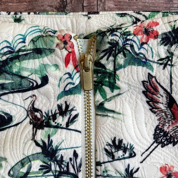 H&M | Jacquard weave bird print mini skirt in cream - Picture 10 of 10